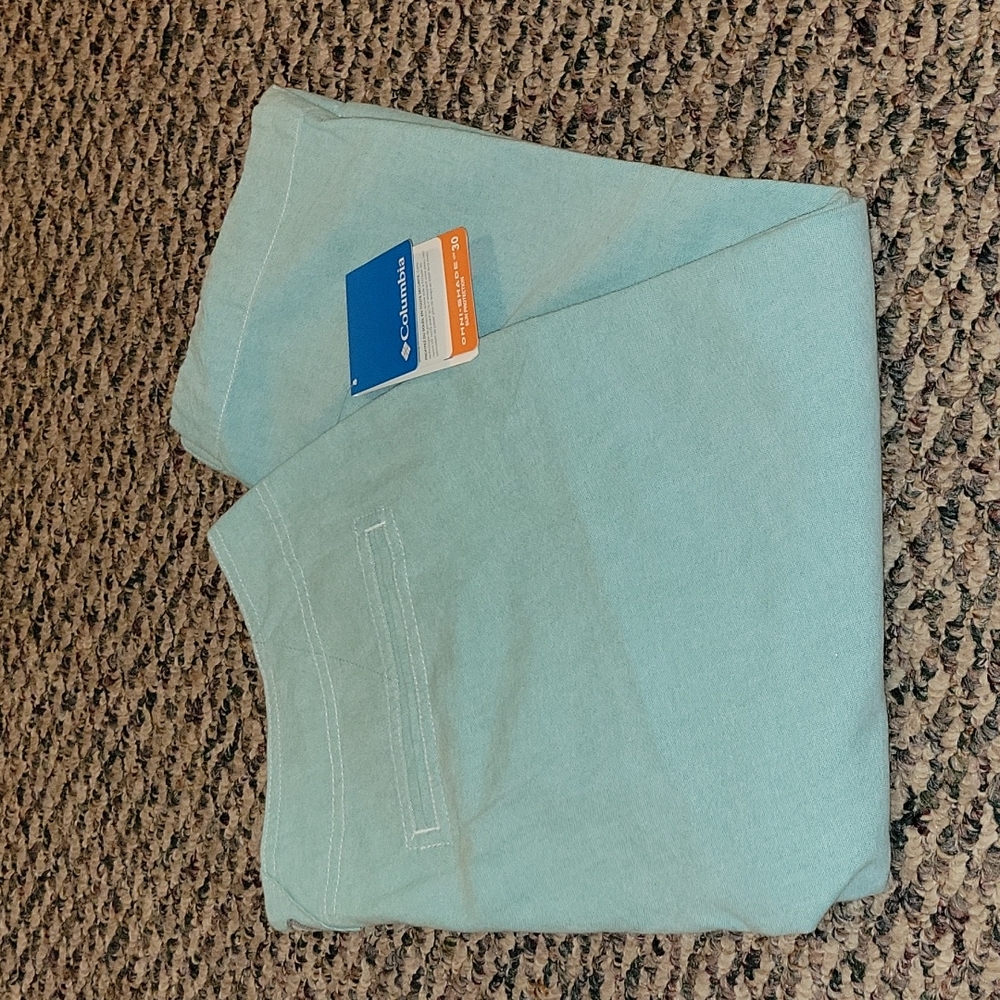 🎊 Columbia NWT solar Fade teal blue capris